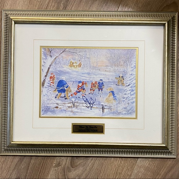 When we were six Signed by Doug Gilmour Hockey Frame - Picture 2 of 4